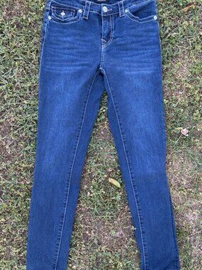True Religion Jennie Curvy Mid Rise Super Skinny Jeans No Gap Waistband Super T